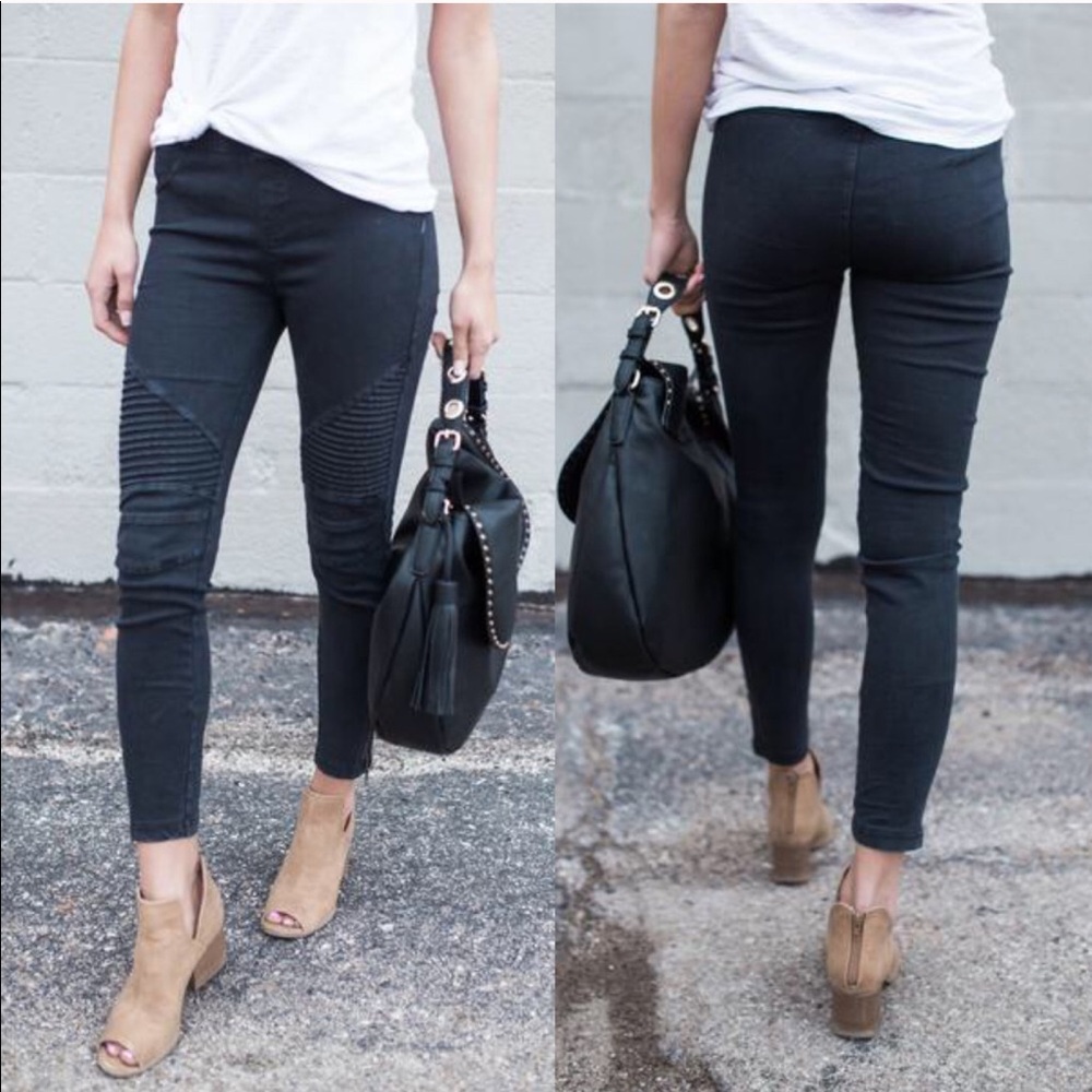 Women's Stretchy Moto Pant - Picture 3 of 3